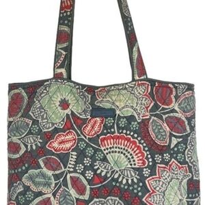 Vera Bradley Red and Green Floral Tote